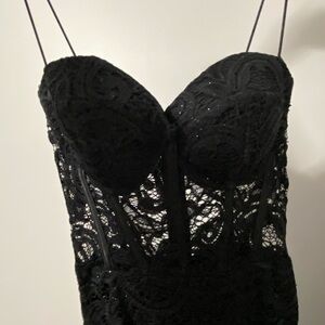 Elegant Black Lace Dress